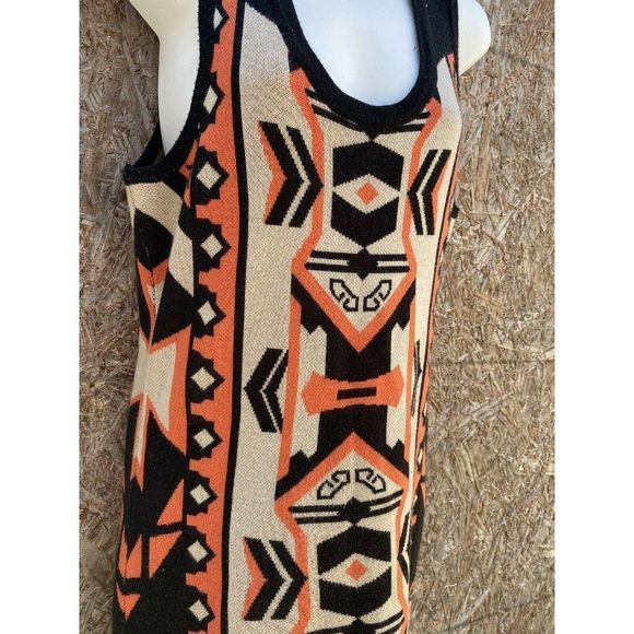 T/O Sweaters Women's Sweater Dress Large Aztec Pat - Picture 5 of 8
